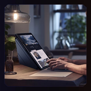 Nillkin Bumper Leather Case Pro dėklas Samsung Galaxy Tab S9+ - juodas