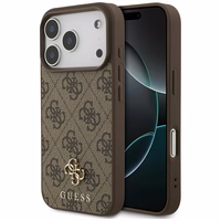 Guess 4G Small Classic Logo MagSafe dėklas iPhone 17 Pro - rudas