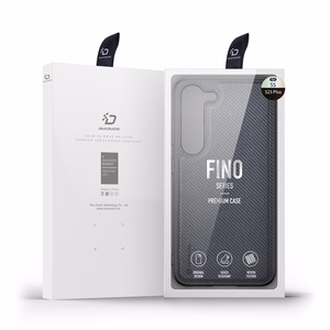 Dux Ducis Fino dėklas Samsung Galaxy S23+ su silikoniniu rėmeliu pilkas