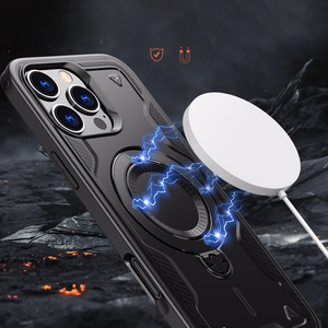 Hybrid Armor Trendy dėklas telefonui su MagSafe iPhone 16 Pro - juodas