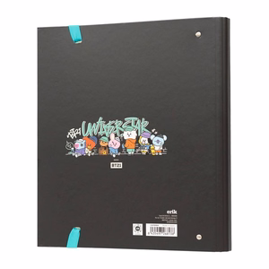 BT21 Street Mood A4 segtuvas su 4 žiedais ir elastine juostele