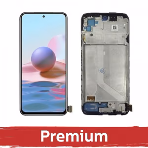LCD Display Compatible With Xiaomi Redmi 10 Black with Frame OEM