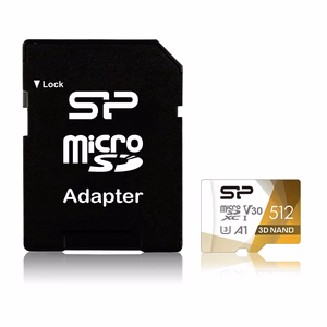 Silicon Power Superior Pro Colorful atminties kortelė 512 GB MicroSDXC 10 klasė UHS-I + SD adapteris (SP512GBSTXDU3V20AB)