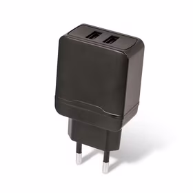 "Setty" įkroviklis 2x USB 2,4A, juodas