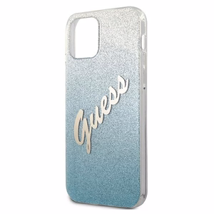 Guess GUHCP12SPCUGLSBL iPhone 12 mini 5.4" mėlynas/mėlynas kietas dėklas Glitter Gradient Script