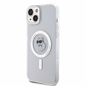 Dėklas telefonui Karl Lagerfeld IML Choupette Magnetinis MagSafe iPhone 15 Plus - permatomas (m)