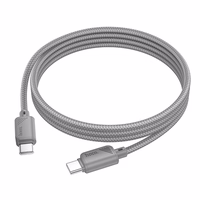 Kabelis USB-C į USB-C Hoco 3A 60W 1 m X113 pilkas