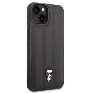 Karl Lagerfeld Puffy Ikonik Pin Dėklas for iPhone 14 / 15 / 13 - juodas