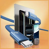 Laidas USAMS U96 60W USB-C į USB-C 1.2m mėlynas