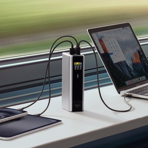 Cuktech CKPB200UGLGR 210W 20000mAh Išorinė baterija 2 x USB-C 1 x USB-A - pilka