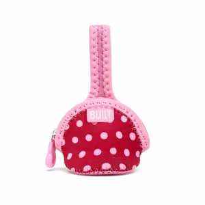 BUILT Paci Finder neopreno dėklas vienam čiulptukui, Baby Pink Mini Dots