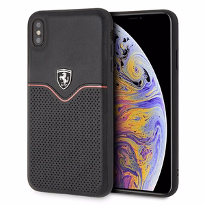Ferrari kietasis dėklas FEOVEHCI65BK iPhone Xs Max - juodas/juodas Off Track Victory