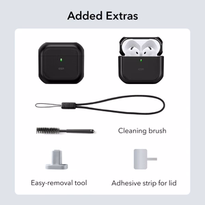 AirPods 4 Orbit hibridinis dėklas (juodas)