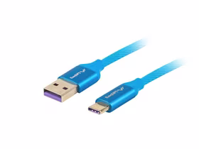 Lanberg CA-USBO-21CU-0010-BL USB kabelis USB 2.0 1 m USB A USB C Mėlyna