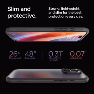 Spigen Ultra Hybrid dėklas telefonui iPhone 16 Pro Max - juodas