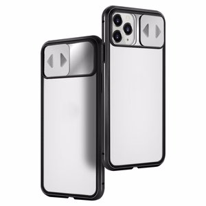 Wozinsky Magnetinis Cam Slider dėklas pilnas kūno dangtelis su įmontuotu priekiniu stiklo lęšiu apsauga Huawei P40 juodas