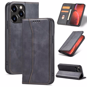 Чехол Magnet Fancy для iPhone 14 Plus с откидной крышкой кошелёк подставка чёрный