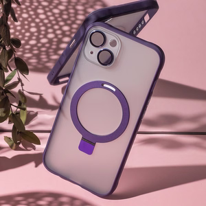 Mag Ring dėklas telefonui iPhone 13 6,1" violetinis
