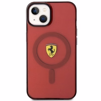 Ferrari FEHMP14SURKR iPhone 14 6.1" raudonas kietas dėklas telefonui pusiau permatomas magnetinis (MagSafe)