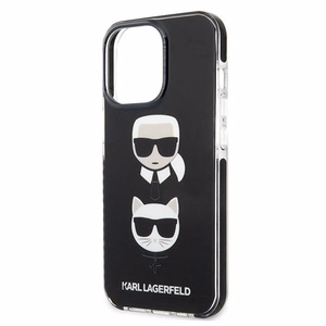 Dėklas telefonui Karl Lagerfeld Karl&Choupette Head Case iPhone 13 Pro / iPhone 13 - juodas