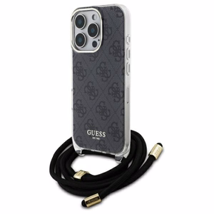 Guess Crossbody Cord 4G Print dėklas iPhone 16 Pro Max - juodas