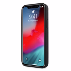 BMW Odinis perforuotas dėklas iPhone 12 Pro Max - juodas