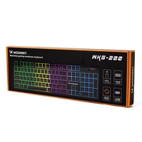 Wozinsky WKG-200 rainbow membrane gaming keyboard with scroll wheel - black