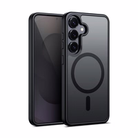 Crong Hybrid Matte Magnetic - MagSafe dėklas Samsung Galaxy S25 (juodas)