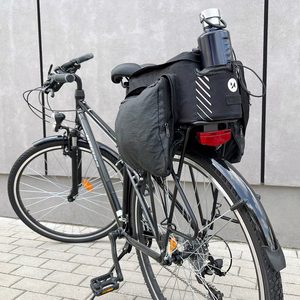 Wozinsky Bike Pannier Rack Bag with Shoulder Strap 9L (Rain Cover Included) Black (WBB22BK)