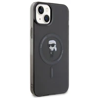 Dėklas telefonui Karl Lagerfeld IML Ikonik Magnetinis MagSafe iPhone 15 Plus - juodas (m)