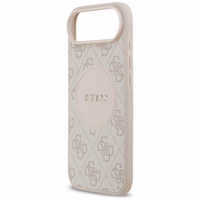 Guess 4G Circle Classic Logo Magnetinis dėklas telefonui iPhone Air - rožinė