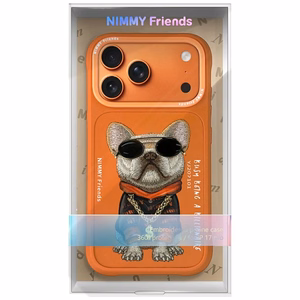 Nimmy Glasses Cool Dog deklas iPhone 17 Pro Max - oranzinis