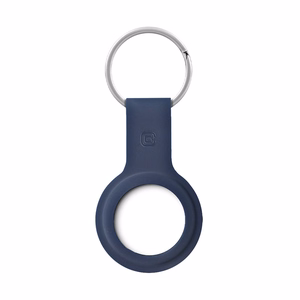 Crong Silicone dėklas, skirtas Apple AirTag 1 / 2, su žiedu raktams, tamsiai mėlynas