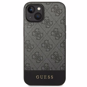 Guess 4G Stripe Collection dėklas iPhone 14 / 15 Plus pilkas