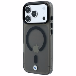 BMW Sign Frosted IML & MetalL Logo MagSafe dėklas, skirtas iPhone 17 Pro Max / 18 Pro Max – juodas