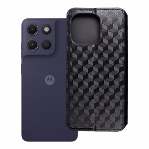 Atverčiamas dėklas Motorola G17 Cubic Book, juodas