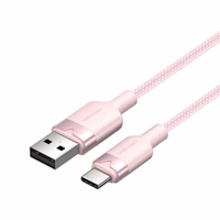 USB 2.0 A į USB-C 3A laidas Vention CTNPH 2M (rožinis)