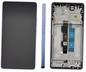 Ekranas Xiaomi Redmi Note 13 Pro 4G/Poco M6 Pro 4G su lietimui jautriu stikliuku ir rėmeliu Lavender Purple originalus (service pack)