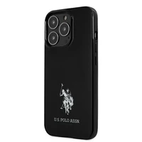 US Polo USHCP13LUMHK iPhone 13 Pro / 13 6.1" juodas/juodas kietas dėklas Horses Logo