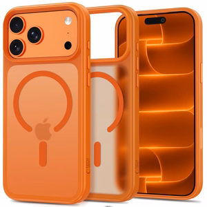 Tech-Protect Magmat MagSafe CC dėklas iPhone 18 Pro Max / 17 Pro Max, matinis oranžinis