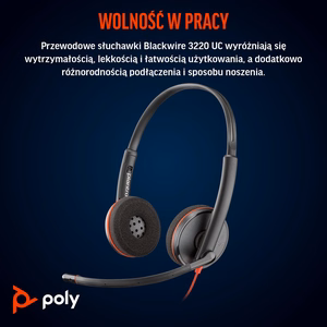 HP Poly BW 3220 stereo USB-C ausinės +USB-C/A