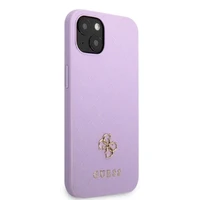 Guess GUHCP13MPS4MU iPhone 13 6.1" violetinis/violetinis kietas dėklas Saffiano 4G mažas metalinis logotipas