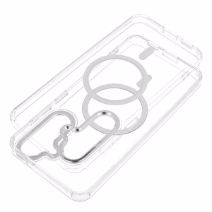Dėklas Samsung A27 Frame Clear Hybrid Mag Cover, suderinamas su MagSafe, skaidrus