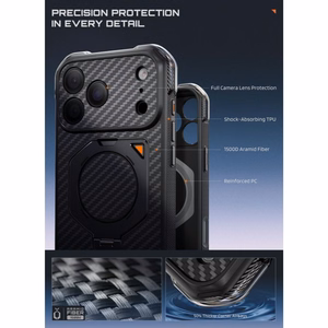 Supcase UB Aero MagSafe Aramid  iPhone 18 Pro Max / 17 Pro Max dėklas, juodas