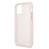 Guess GUHCN58PCGLPI iPhone 11 Pro sidabriškas kietasis dėklas Glitter