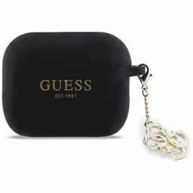 Guess Silikoninis 4G Charm Dėklas for AirPods Pro 3 - juodas