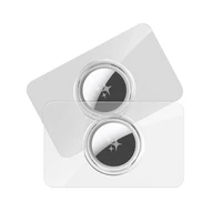 DUX DUCIS kortos formos apsauginis dėklas AirTag (2 vnt.) skaidrus + juodas