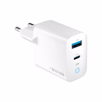 "Forever TC-06-20AC PD QC įkroviklis 1x USB-C 1x USB 20W baltas