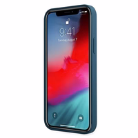 Guess GUHCP12SLSLMGBL iPhone 12 mini 5.4" mėlynas/mėlynas kietas dėklas Metal Logo Script