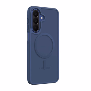 Crong Hybrid Matte Magnetic MagSafe dėklas, skirtas Samsung Galaxy A27 5G, tamsiai mėlynas